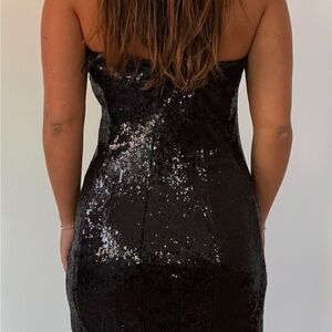 Chelsea28 Black Sequin Maxi Dress